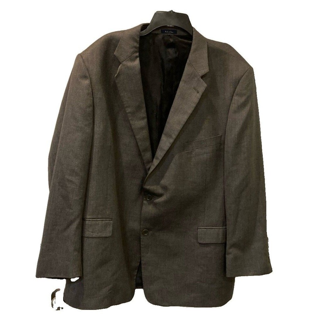 Men's Turnbury Blazer Silk Wool Gray Birdseye Size 52R